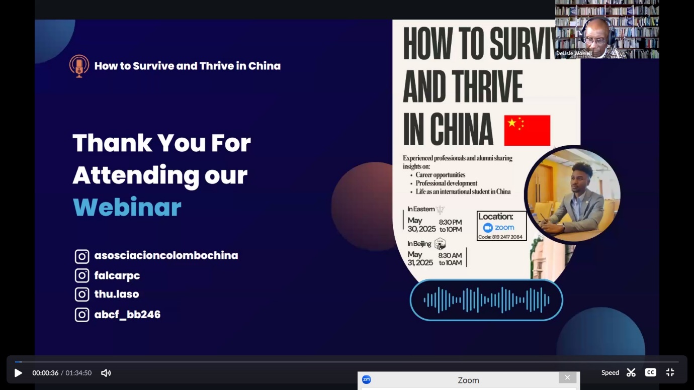 Screenshot: The start of the webinar
